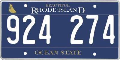 RI license plate 924274