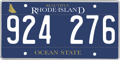 RI license plate 924276