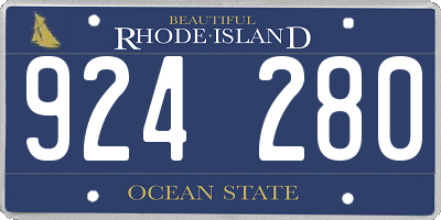 RI license plate 924280