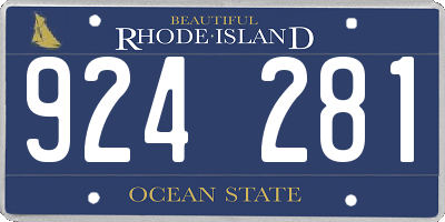 RI license plate 924281