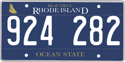 RI license plate 924282