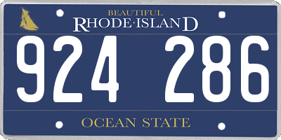 RI license plate 924286