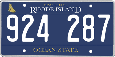 RI license plate 924287