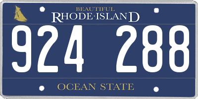 RI license plate 924288