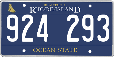RI license plate 924293