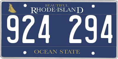RI license plate 924294
