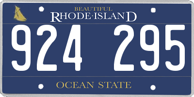 RI license plate 924295