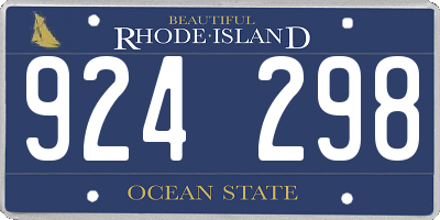 RI license plate 924298