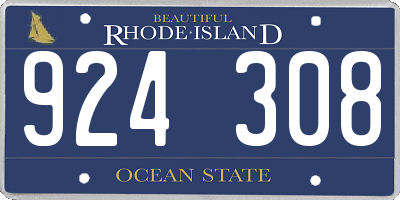 RI license plate 924308