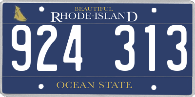 RI license plate 924313