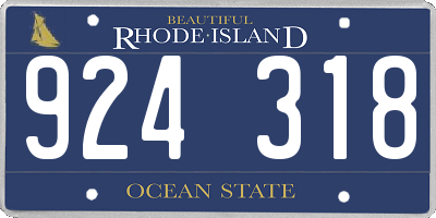 RI license plate 924318