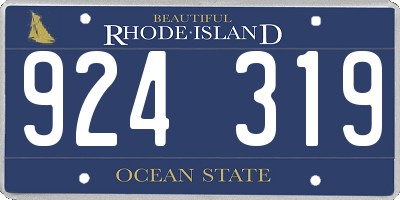 RI license plate 924319
