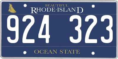 RI license plate 924323