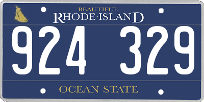 RI license plate 924329