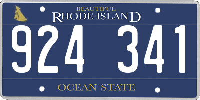 RI license plate 924341