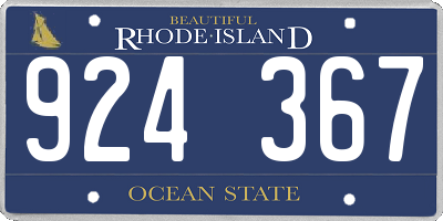RI license plate 924367