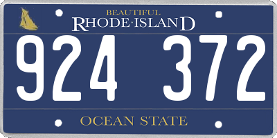 RI license plate 924372