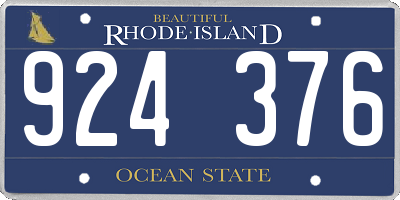 RI license plate 924376