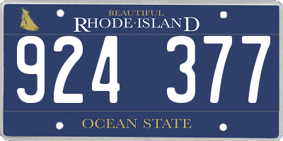 RI license plate 924377