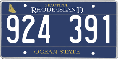 RI license plate 924391