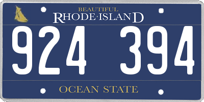 RI license plate 924394