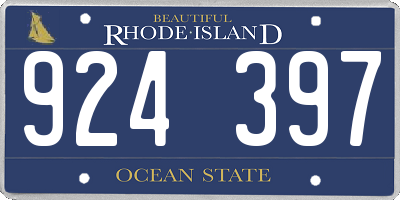 RI license plate 924397