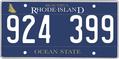 RI license plate 924399