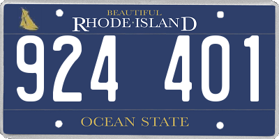 RI license plate 924401