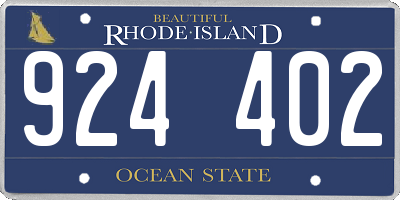 RI license plate 924402