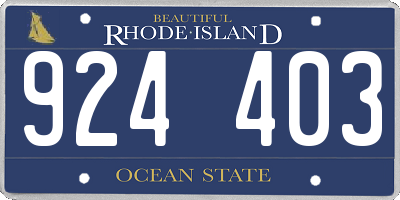 RI license plate 924403
