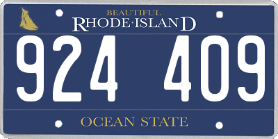 RI license plate 924409