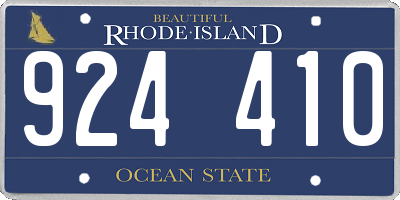 RI license plate 924410