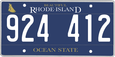 RI license plate 924412