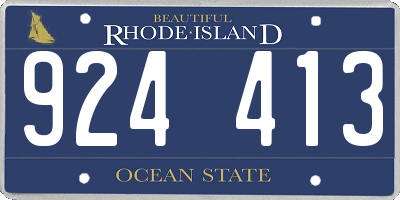 RI license plate 924413