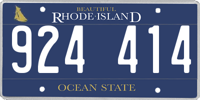 RI license plate 924414