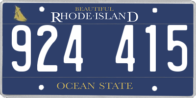 RI license plate 924415