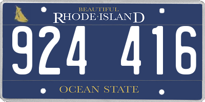 RI license plate 924416