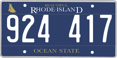 RI license plate 924417