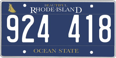 RI license plate 924418