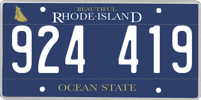 RI license plate 924419