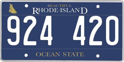 RI license plate 924420