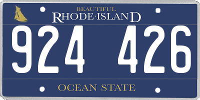 RI license plate 924426