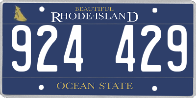 RI license plate 924429