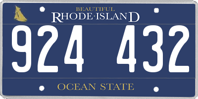 RI license plate 924432