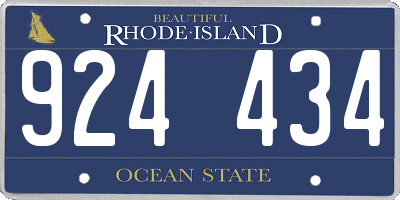RI license plate 924434