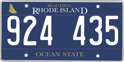 RI license plate 924435