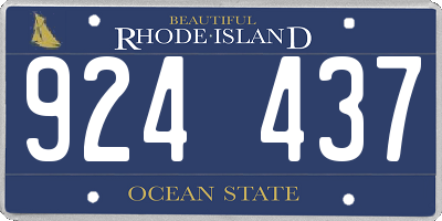 RI license plate 924437