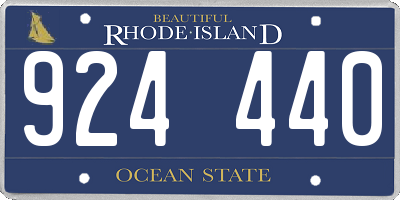 RI license plate 924440