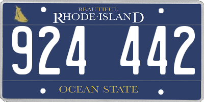 RI license plate 924442