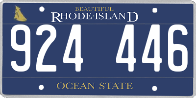 RI license plate 924446